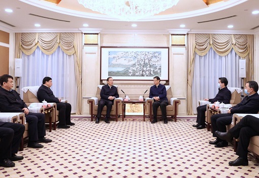 國家電網董事長辛保安、總經理張智剛與江蘇省省長許昆林舉行會談