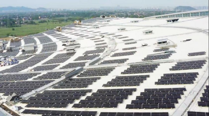 并網發電倒計時！杭州西站光伏項目組件已鋪設完畢