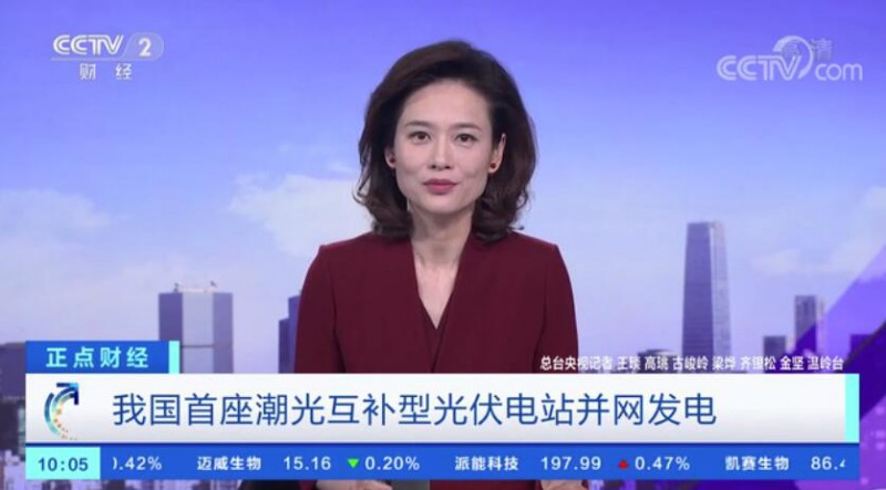 年均發電量超1億度！央視財經重點關注我國“首座”潮光互補型光伏電站