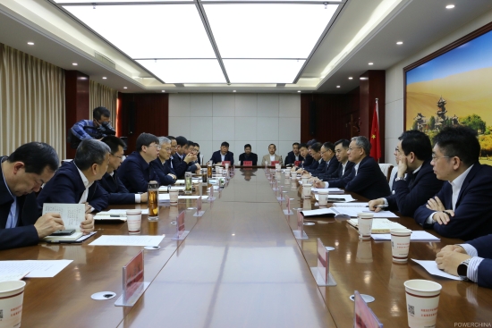 中國電建黨委副書記、總經理王斌與酒泉市主要領導會談