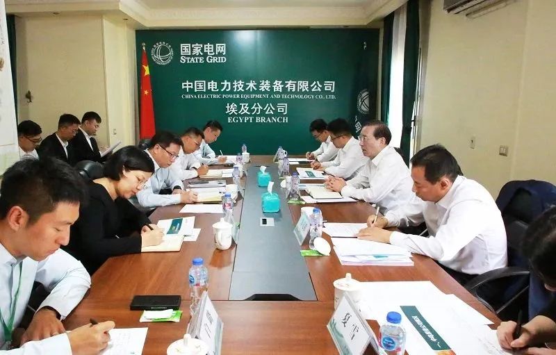 辛保安調研國網駐非辦、中電裝備埃及分公司