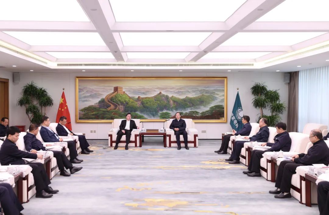 國家電網公司董事長辛保安與甘肅省委書記胡昌升、省長任振鶴會談