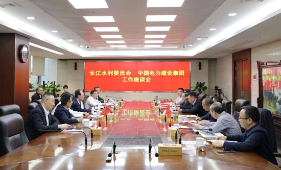 中國電建黨委書記、董事長丁焰章與長江水利委員會黨組書記、主任劉冬順會談