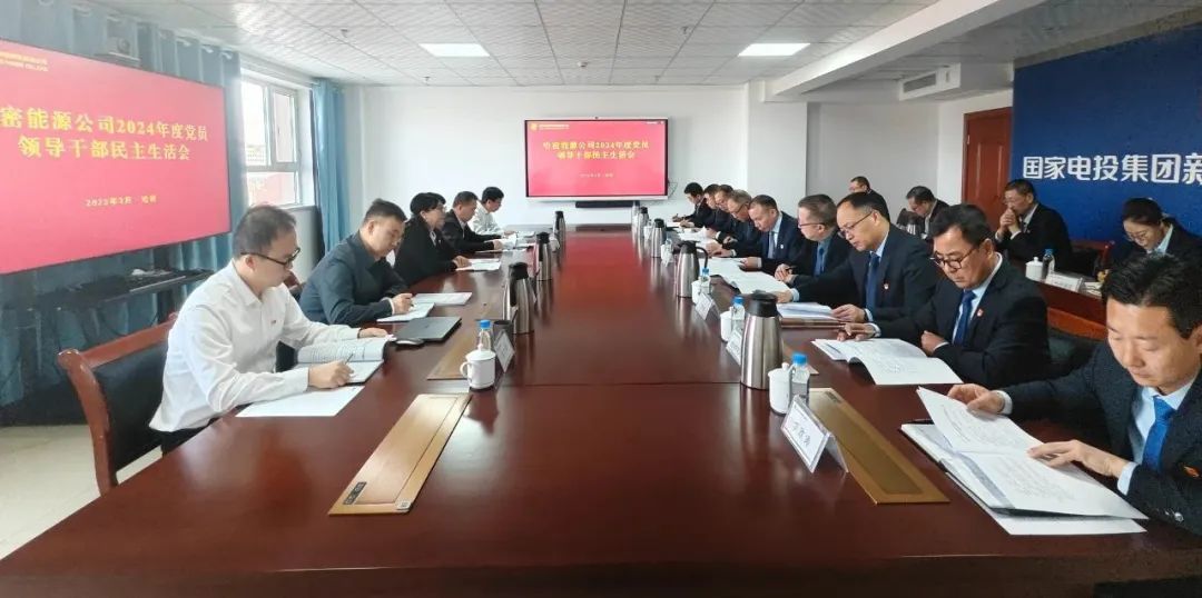 國家電投新疆公司黨委副書(shū)記張瑋參加指導哈密能源公司2024年度黨員領(lǐng)導干部民主生活會(huì )